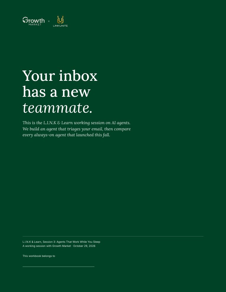 Cover of the Session 3 workbook: Your inbox has a new teammate